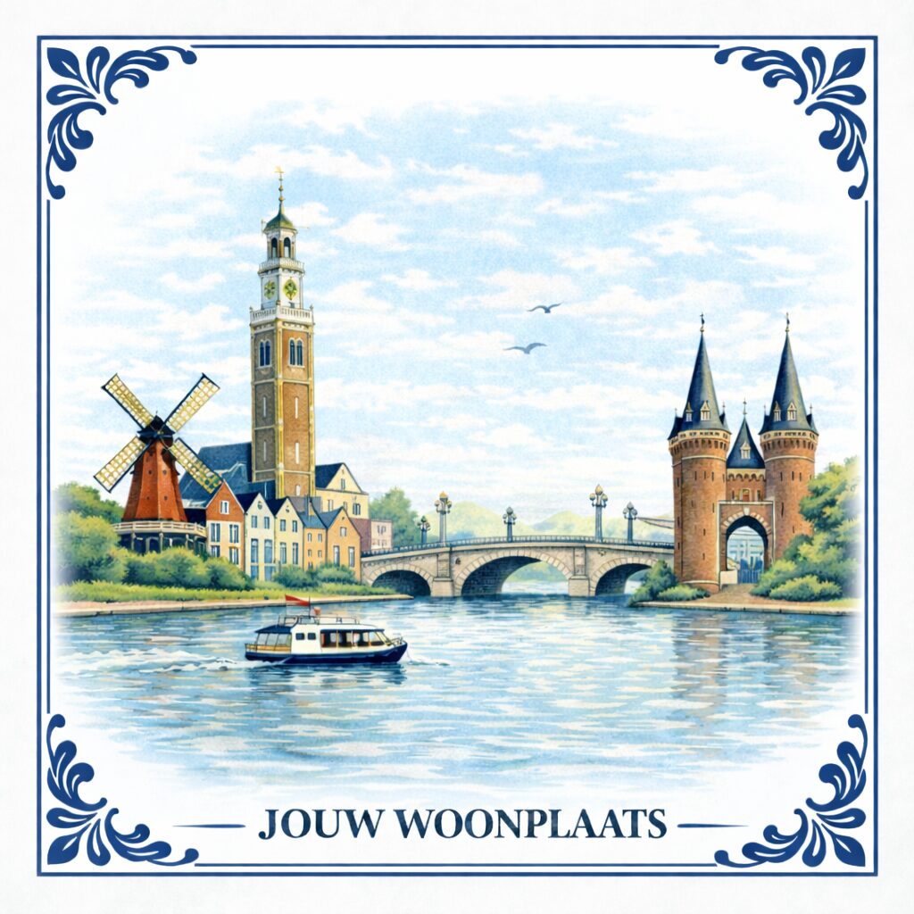 Stadstegeltje van je eigen stad – klassiek als zakelijk bedankje
