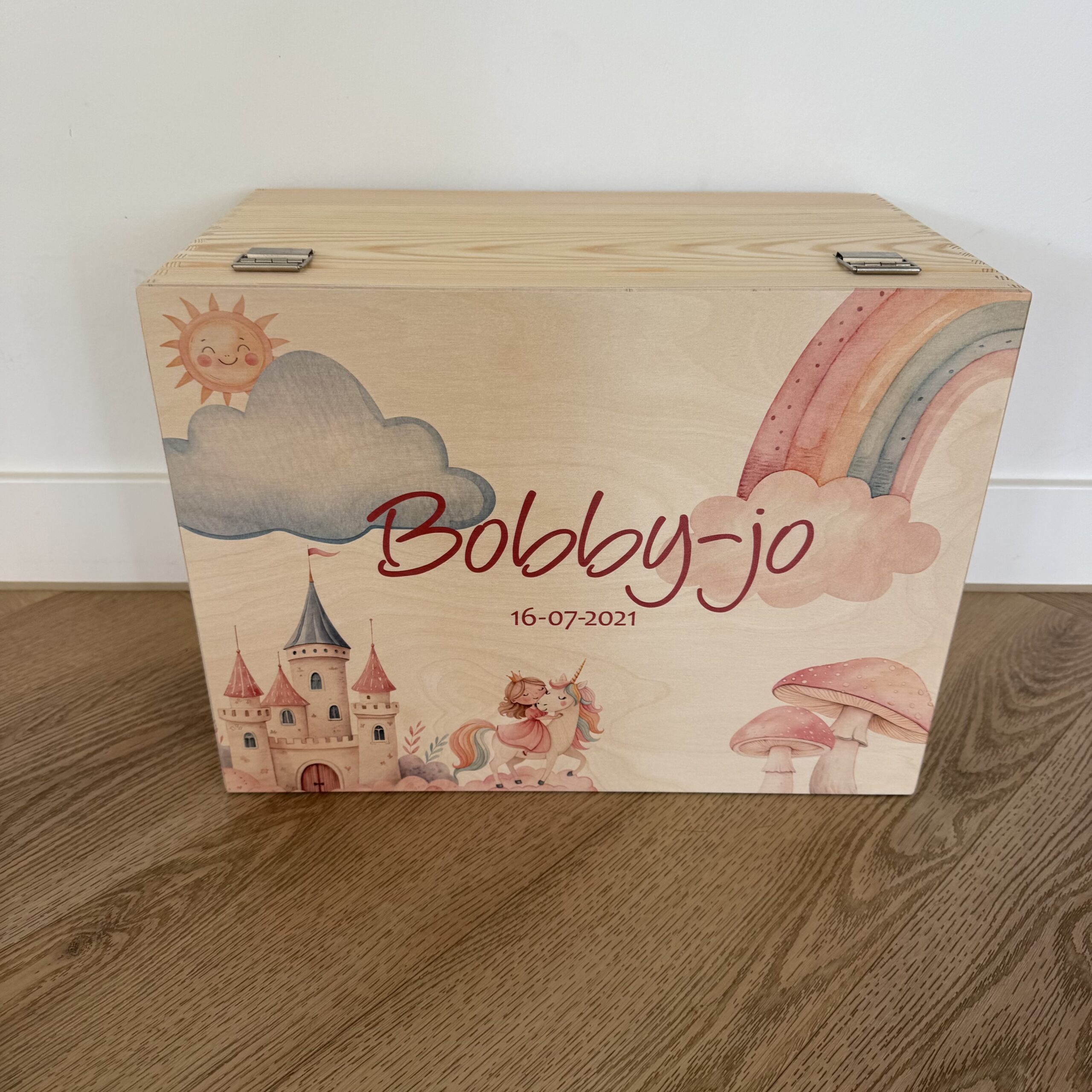 Houten memorybox – Unicorn - Afbeelding 5