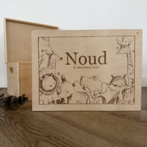 Houten memorybox – Jungle groot