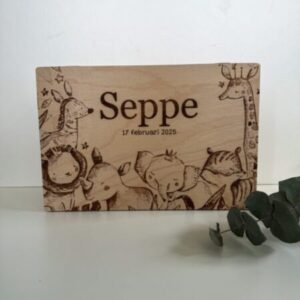 Houten memorybox – Jungle klein