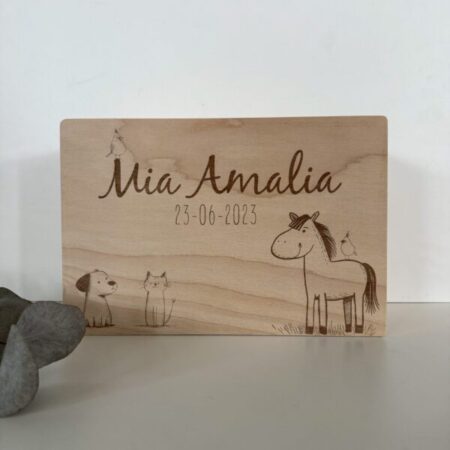 Houten memorybox - gegraveerd - Afbeelding 7