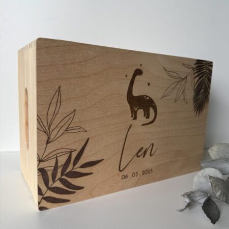 Houten memorybox – Dino - Afbeelding 3
