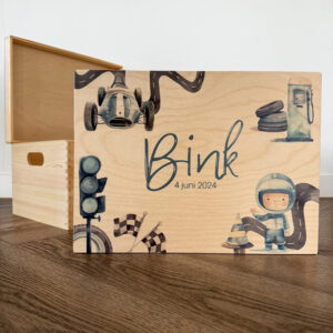 Houten memorybox – Raceauto